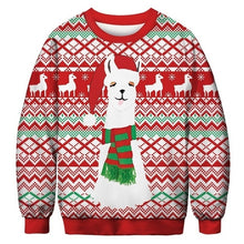 Load image into Gallery viewer, 2019 Unisex Men Women Ugly Christmas Sweater Vacation Santa Elf Funny Christmas Cos Fake Hair Jumper Autumn Winter Tops Clothing