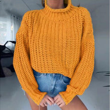 Load image into Gallery viewer, Sweater women pink turtleneck pull femme feminino pullover autumn winter clothes women 10 colors