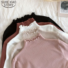 Load image into Gallery viewer, 2019 Fall Winter Fashion Slim Sweater Women Turtleneck Ruched Women Sweater High Elastic Solid Sexy Knitted Pullovers 6785 50