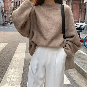 Autumn Winter Women Sweater Knitted Pullovers Loose Casual Sweaters Female Jumper Cashmere