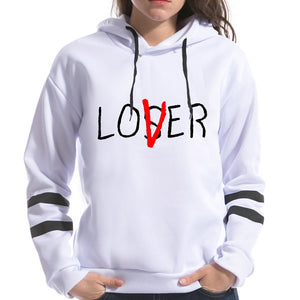 2020 Letter Loser Lover  Print Female Sweatshirt Hooded Long Sleeve Harajuku Korean style Hoodies Women funny Tops