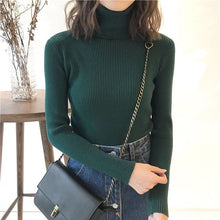 Load image into Gallery viewer, 2019 autumn winter Women Knitted Turtleneck Sweater Casual Soft polo-neck Jumper Fashion Slim Femme Elasticity Pullovers