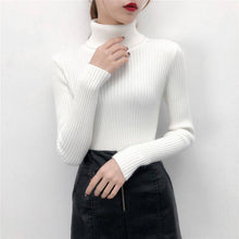 Load image into Gallery viewer, 2019 autumn winter Women Knitted Turtleneck Sweater Casual Soft polo-neck Jumper Fashion Slim Femme Elasticity Pullovers