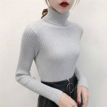 Load image into Gallery viewer, 2019 autumn winter Women Knitted Turtleneck Sweater Casual Soft polo-neck Jumper Fashion Slim Femme Elasticity Pullovers