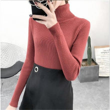 Load image into Gallery viewer, Sitaicery 2019 Winter Autumn Women Turtleneck Knitted Sweater High Collar Casual Soft Polo Neck-Neck Sweater Fashion Slim Pullov