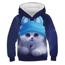 Load image into Gallery viewer, 2019 Autumn Winter Boys Girls Fashion 3D Hoodies Lovely Cat Panda Galaxy Space Print Children Hooded Sweatshirts Kids Pullovers