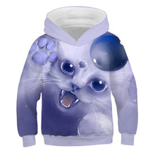 Load image into Gallery viewer, 2019 Autumn Winter Boys Girls Fashion 3D Hoodies Lovely Cat Panda Galaxy Space Print Children Hooded Sweatshirts Kids Pullovers