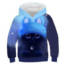 Load image into Gallery viewer, 2019 Autumn Winter Boys Girls Fashion 3D Hoodies Lovely Cat Panda Galaxy Space Print Children Hooded Sweatshirts Kids Pullovers