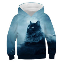 Load image into Gallery viewer, 2019 Autumn Winter Boys Girls Fashion 3D Hoodies Lovely Cat Panda Galaxy Space Print Children Hooded Sweatshirts Kids Pullovers