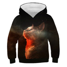 Load image into Gallery viewer, 2019 Autumn Winter Boys Girls Fashion 3D Hoodies Lovely Cat Panda Galaxy Space Print Children Hooded Sweatshirts Kids Pullovers