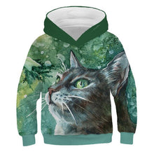 Load image into Gallery viewer, 2019 Autumn Winter Boys Girls Fashion 3D Hoodies Lovely Cat Panda Galaxy Space Print Children Hooded Sweatshirts Kids Pullovers