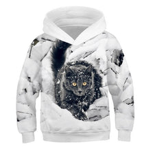 Load image into Gallery viewer, 2019 Autumn Winter Boys Girls Fashion 3D Hoodies Lovely Cat Panda Galaxy Space Print Children Hooded Sweatshirts Kids Pullovers