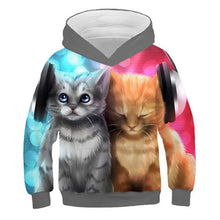 Load image into Gallery viewer, 2019 Autumn Winter Boys Girls Fashion 3D Hoodies Lovely Cat Panda Galaxy Space Print Children Hooded Sweatshirts Kids Pullovers