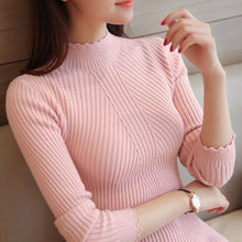 Load image into Gallery viewer, Knitted Sweater Turtleneck Women Winter Autumn 2018 Long Sleeve Female  Slim Thin Ladies Tops Women&#39;s Pullovers Pull Femme Hiver