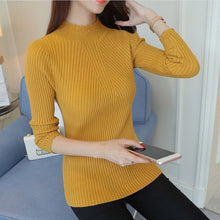 Load image into Gallery viewer, Knitted Sweater Turtleneck Women Winter Autumn 2018 Long Sleeve Female  Slim Thin Ladies Tops Women&#39;s Pullovers Pull Femme Hiver