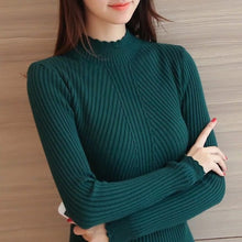 Load image into Gallery viewer, Knitted Sweater Turtleneck Women Winter Autumn 2018 Long Sleeve Female  Slim Thin Ladies Tops Women&#39;s Pullovers Pull Femme Hiver