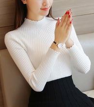 Load image into Gallery viewer, Knitted Sweater Turtleneck Women Winter Autumn 2018 Long Sleeve Female  Slim Thin Ladies Tops Women&#39;s Pullovers Pull Femme Hiver