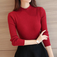 Load image into Gallery viewer, Knitted Sweater Turtleneck Women Winter Autumn 2018 Long Sleeve Female  Slim Thin Ladies Tops Women&#39;s Pullovers Pull Femme Hiver